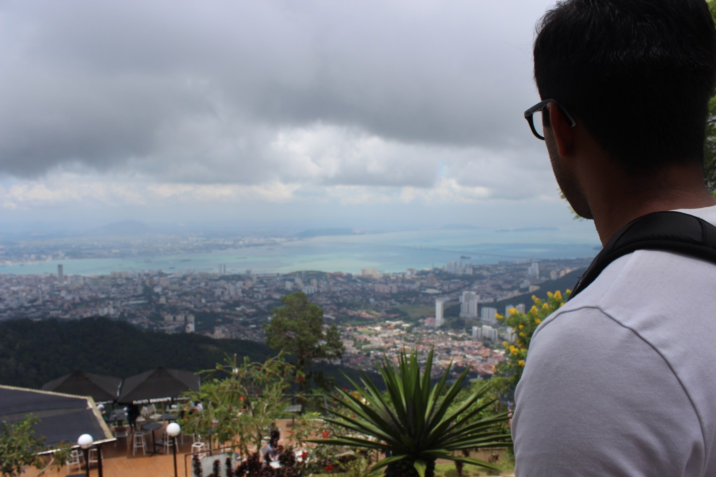 Zach staring out into the ocean from the top of Penang
