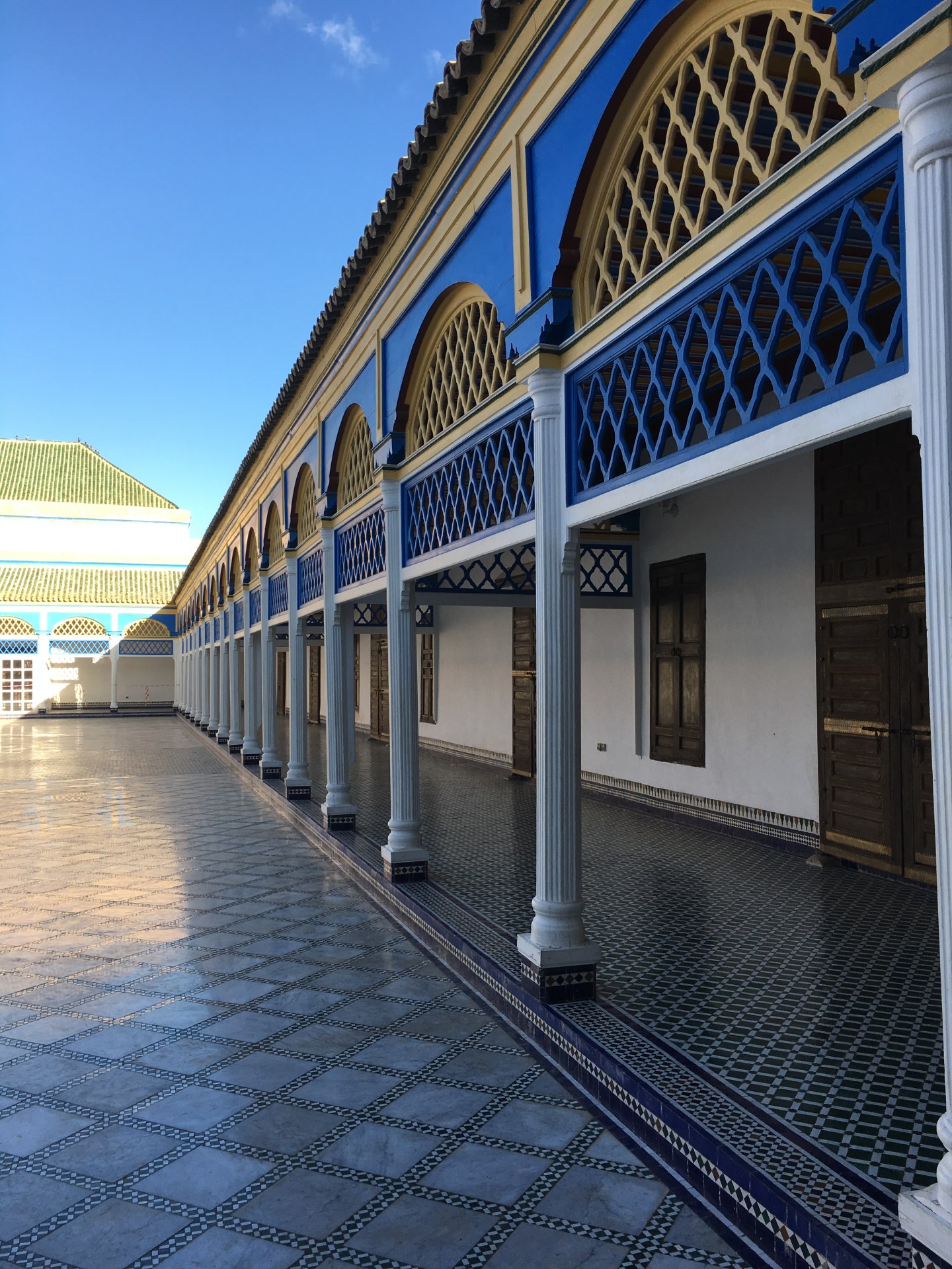 Bahia Palace pillars and walk way.