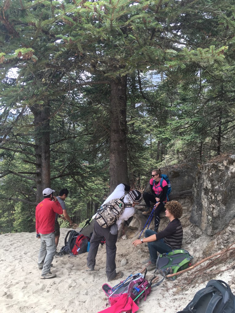 The team getting a stretch in