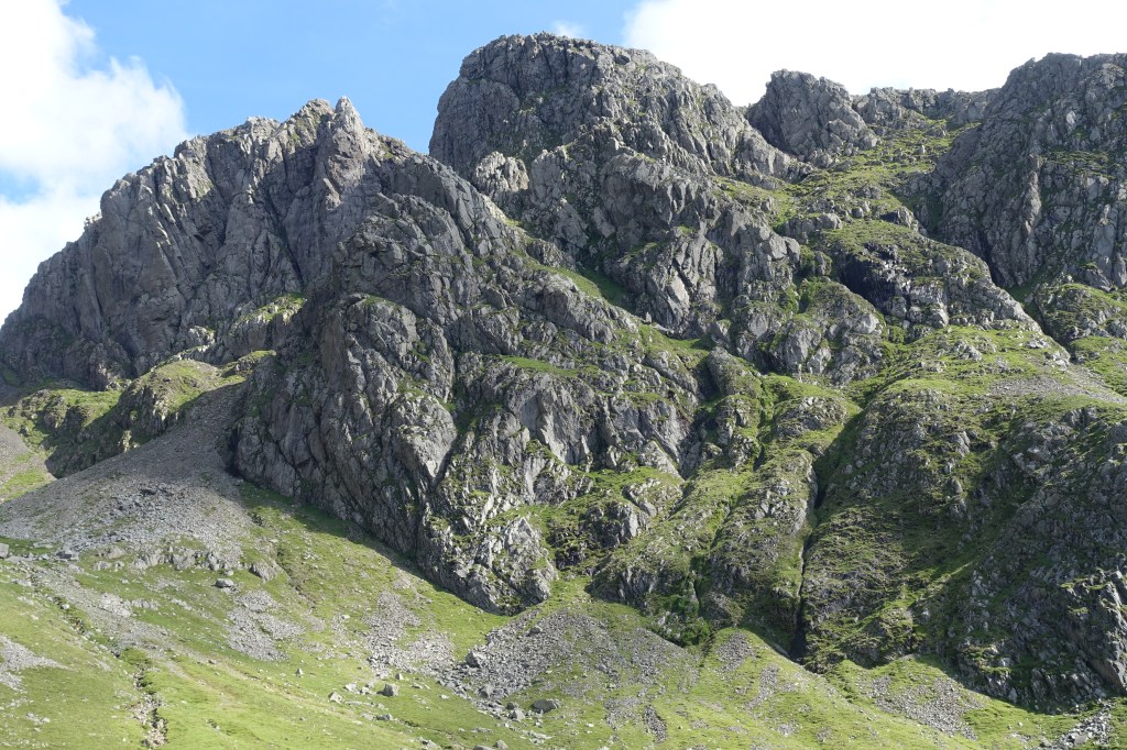 Large boulder formations on Scafell Pike