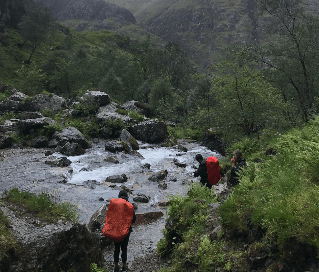 Attempting to cross some water