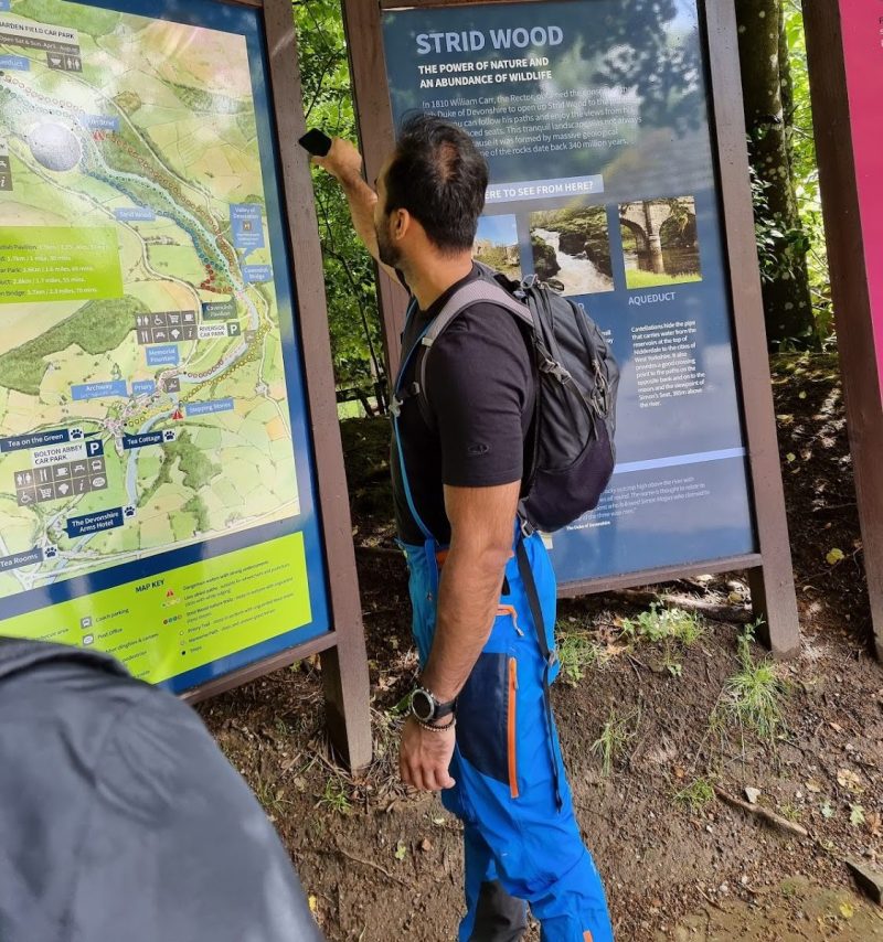 Zach point at strid woods car park map